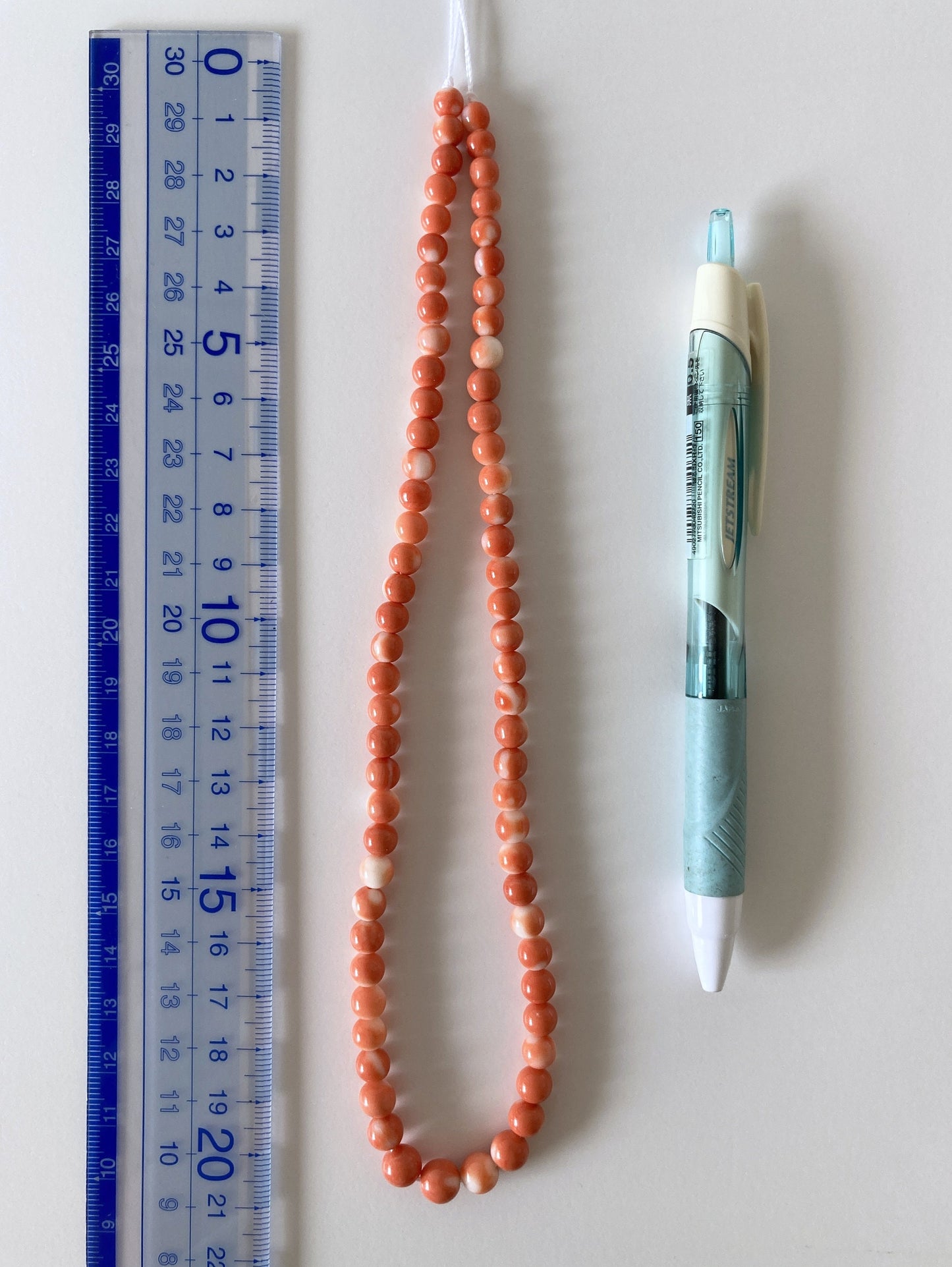 Natural Momo Coral 5.1-7.6mm round beads strand, 16inches, 41cm, Orange Coral for jewelry making, Natural color