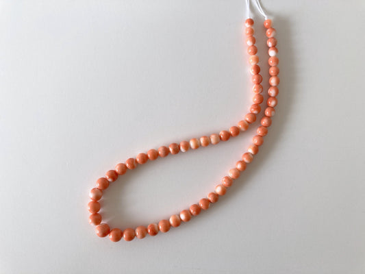 Natural Momo Coral 5.7-9mm round beads strand, 16inches, 41cm, Orange Coral for jewelry making, Natural color