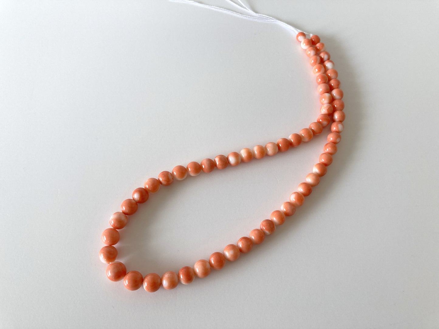 Natural Momo Coral 5.7-9mm round beads strand, 16inches, 41cm, Orange Coral for jewelry making, Natural color