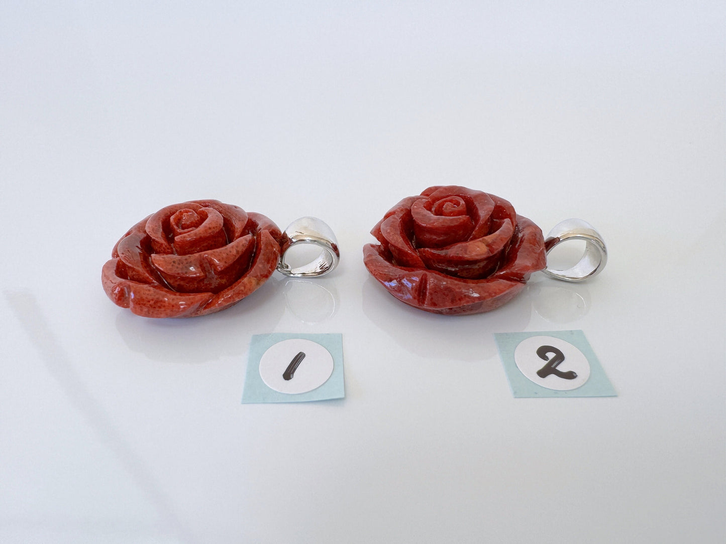 Natural sponge coral  rose pendant 20mm, coral rose pendant, price per piece