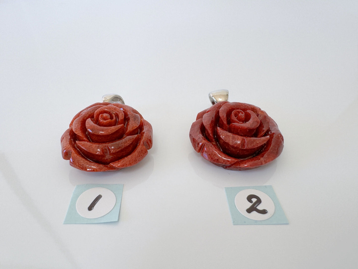 Natural sponge coral  rose pendant 20mm, coral rose pendant, price per piece