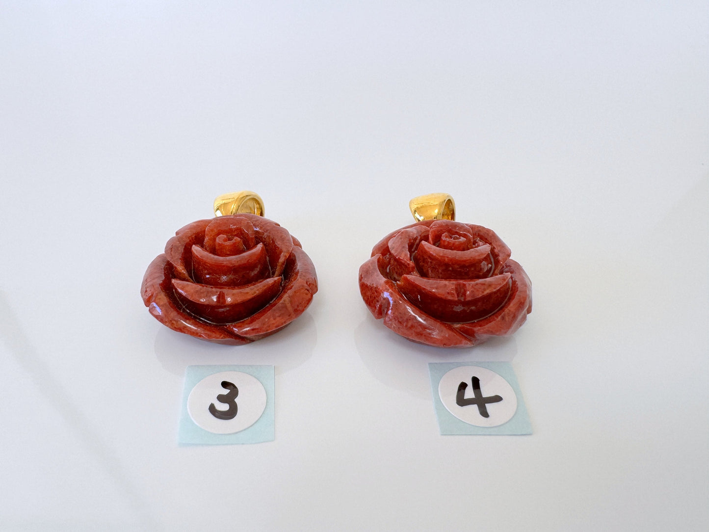 Natural sponge coral  rose pendant 20mm, coral rose pendant, price per piece