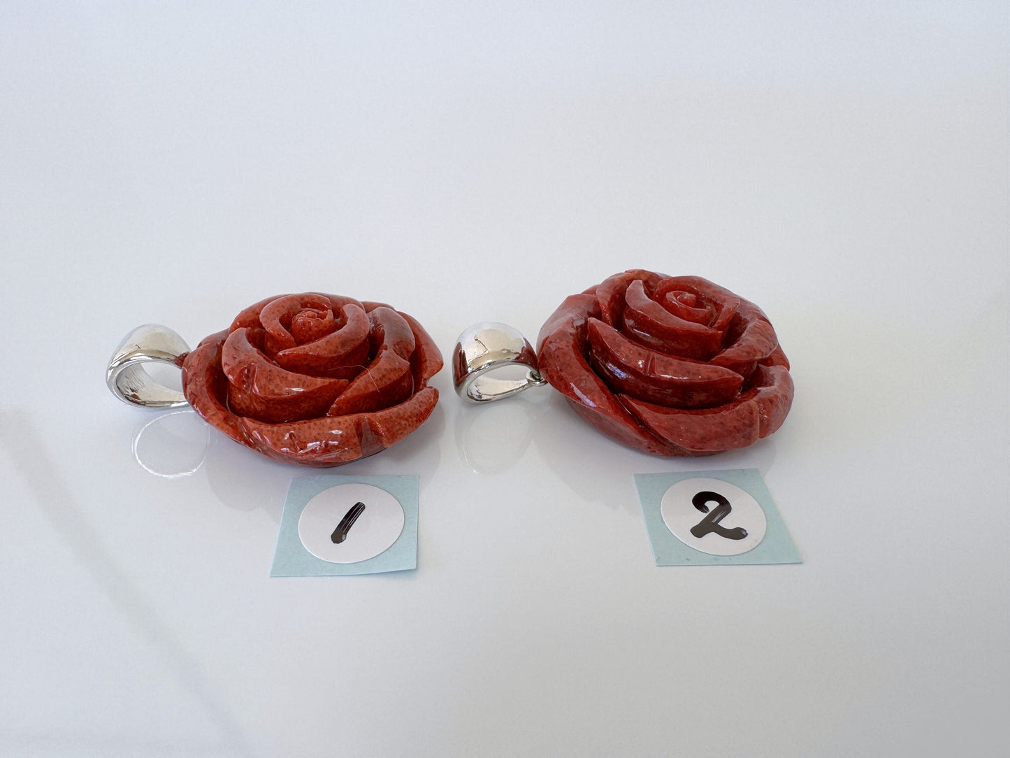 Natural sponge coral  rose pendant 20mm, coral rose pendant, price per piece