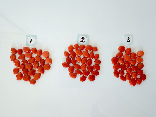 Value-priced, Natural red Mediterranean coral loose Pear shape cabochon for a set of 25-29pcs, For jewelry making, Natural color