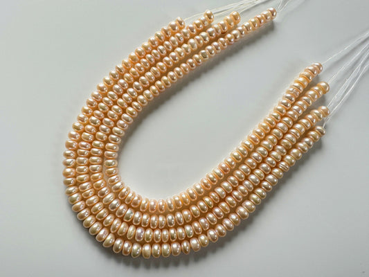 9-9.5mm Fresh Water Pearl Button shape Beads Strands, Full Strand, 37.5-38cm, Approx. 14.8", Price per Strand