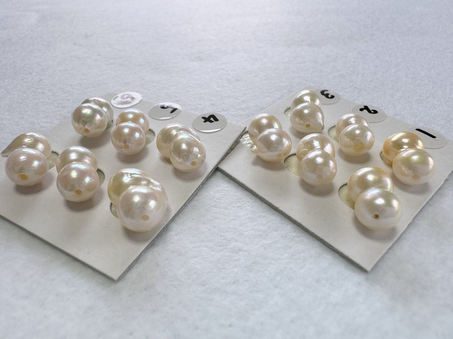 Japanese White Akoya Cultured Pearl, Twin Pearls loose, Peanut shape, Price per pair, Salt water pearl