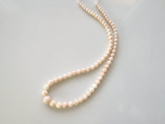 Reserved for Loes, Natural Deep sea, Midway coral,  Light pink  color round beads strand 3.8-10.2mm ,16inches, 41cm, natural color coral